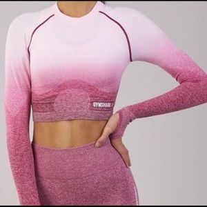 Gymshark ombré seamless crop Top